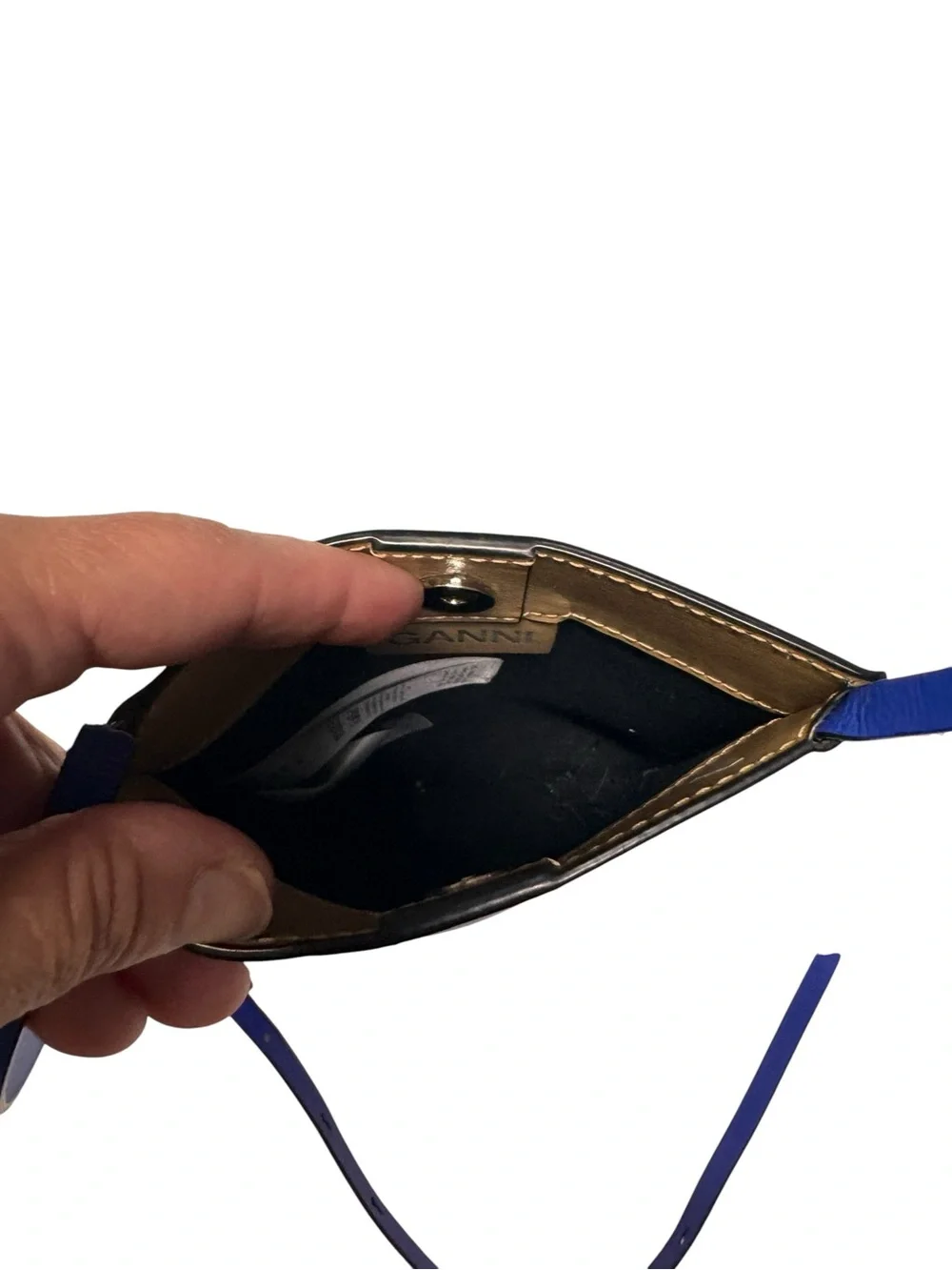 Ganni Banner Dazzling Blue crossbody utiility grunge minimalist blue bag